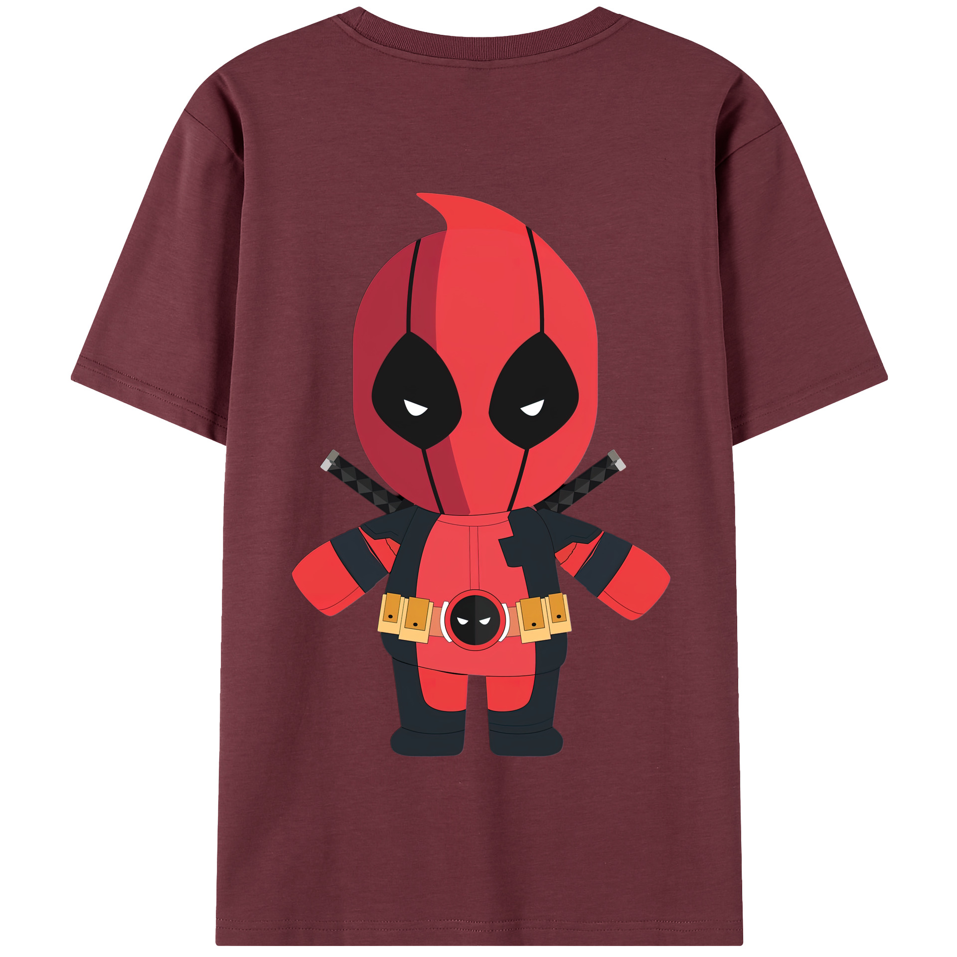 （画像用） Deadpool デッドプール 綿100％半袖Tシャツ（背面プリント）